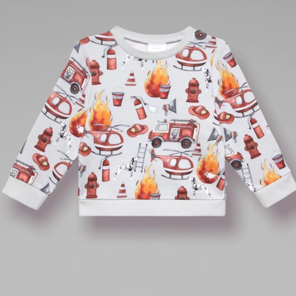 COPY - 🔥 🔥 NWT POSH PEANUT fireman long sleeve sweatshirt. Size 12